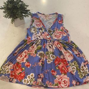 Matilda Jane Floral V Neck Tank Top Shirt Small